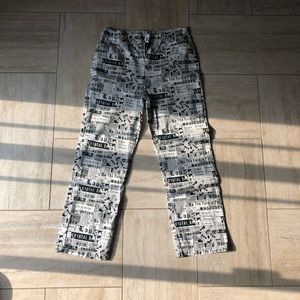 Urban Outfitters Newspaper Print Pants